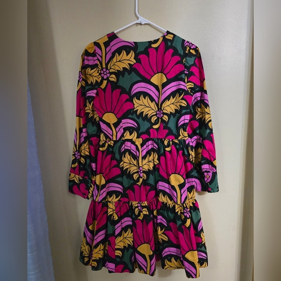 J.Crew Vibrant Floral Long Sleeve Dress - Picture 4 of 5